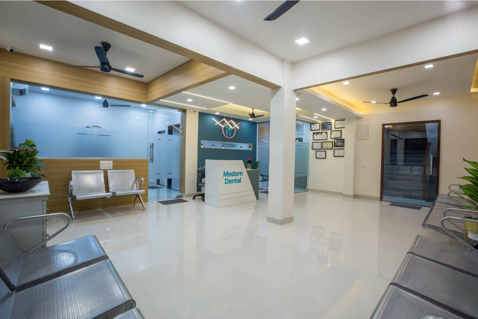 Reception area at Dr. Raut's Modern Dental, Virar West